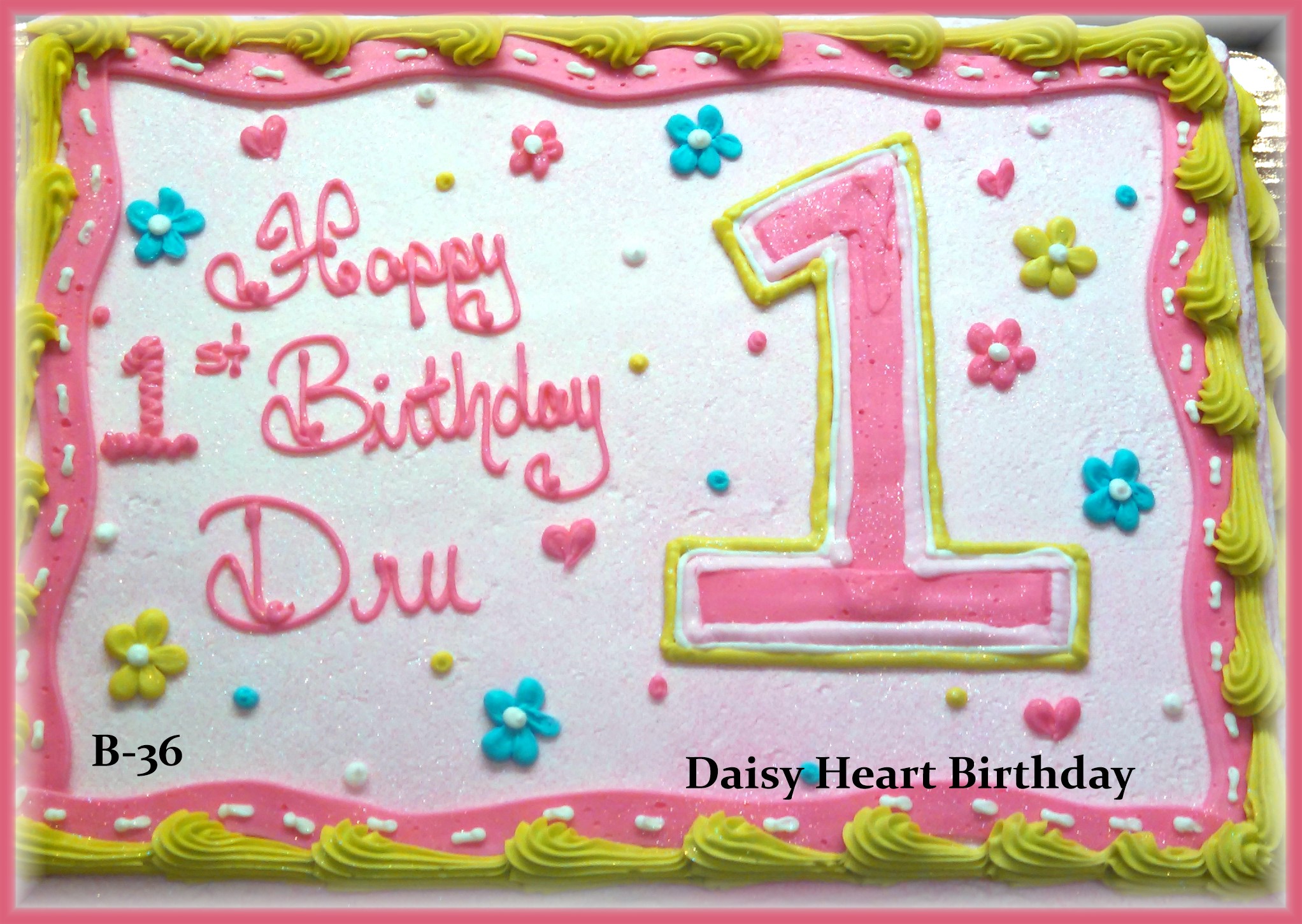 B-36 Daisy Heart Birthday